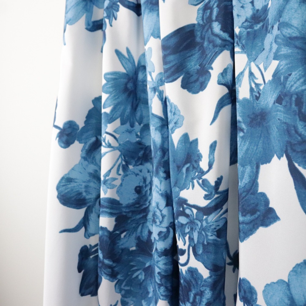 NWT Anthropologie Atsu Bow Maxi Dress Blue Floral One Shoulder XS‎ Petite XSP - Picture 8 of 11